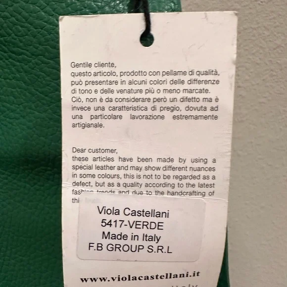 Vida Castellani Green Leather Shoulder Bag - Picture 4 of 10